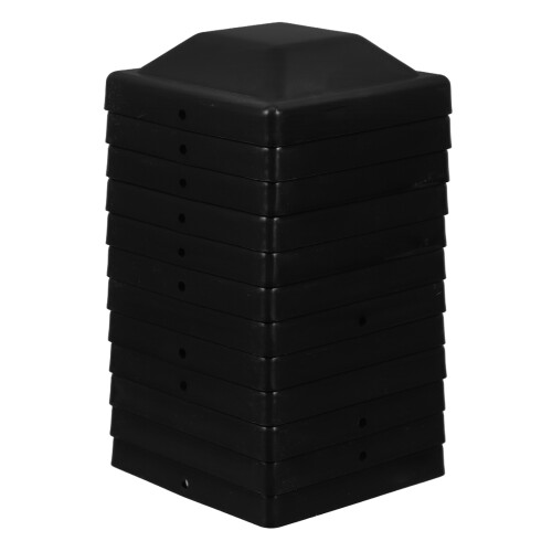 36Pcs Black ABS Protective Fence Post Caps for Garden Use 1