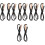 10Pcs Air Conditioner Accessory Waterproof Temp Sensor Probe Black 6