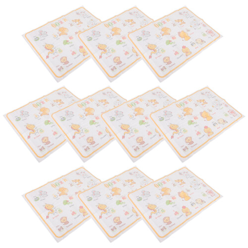 50Pièces Ensembles De Ensembles De Table Bébé Jetables En Papier Beige 1