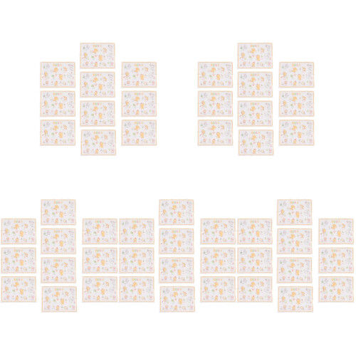 50Pièces Ensembles De Ensembles De Table Bébé Jetables En Papier Beige 2