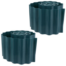 Plastic Landscape Edging Garden Fence Lawn Border Dark Green