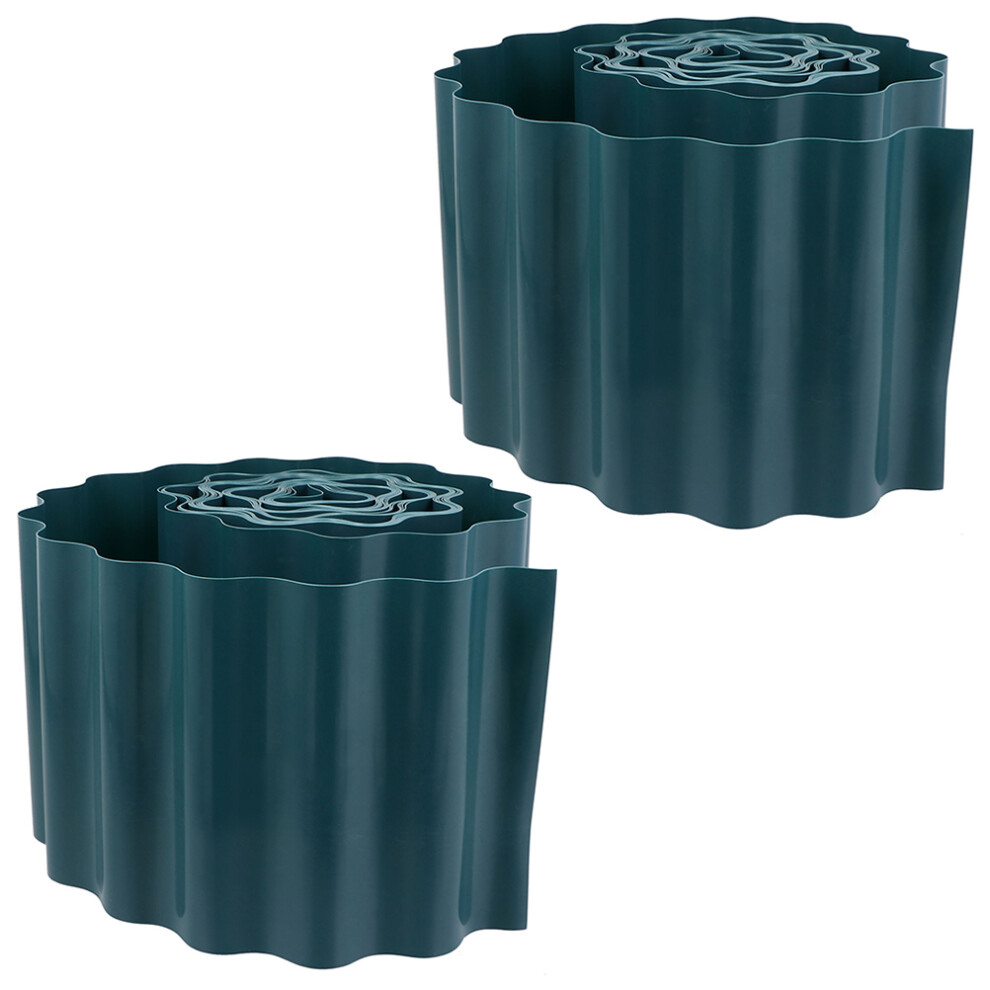 Plastic Landscape Edging Garden Fence Lawn Border Dark Green 3403905436818
