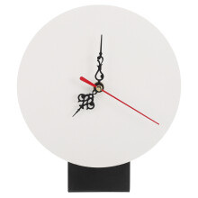 White Unfinished Wood Clock Face with Quiet Mechanism for DIY