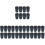 32Pcs Black Rubber Crutch Foot Covers Wear-Resistant Hiking Pole Tips 2