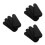 12Pcs Portable PU Scissor Sheaths Black Protective Tool Covers 10