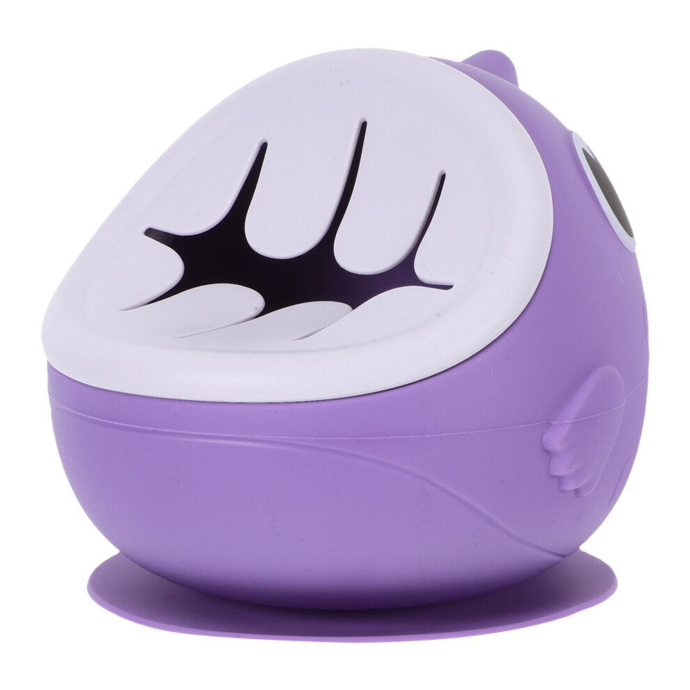 3Pcs Silicone Suction Plates Violet Baby Feeding Bowls Non Slip Inoomp