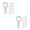 12Pcs Silver Cable Ball Stopper Replacement for Home Use 10