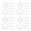 40Pcs White Round PP Plastic Storage Boxes with Transparent Cover 5