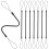 24Pcs Durable Plastic Stylus Pen Lanyard Elastic Spring Rope Set 2