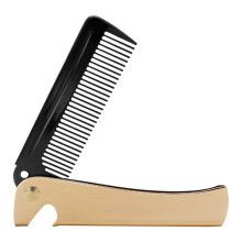 2Pcs Golden Men Comb Beard Comb Hairdressing Accessories Soft Massage