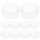 40Pcs White Round PP Plastic Storage Boxes with Transparent Cover 3