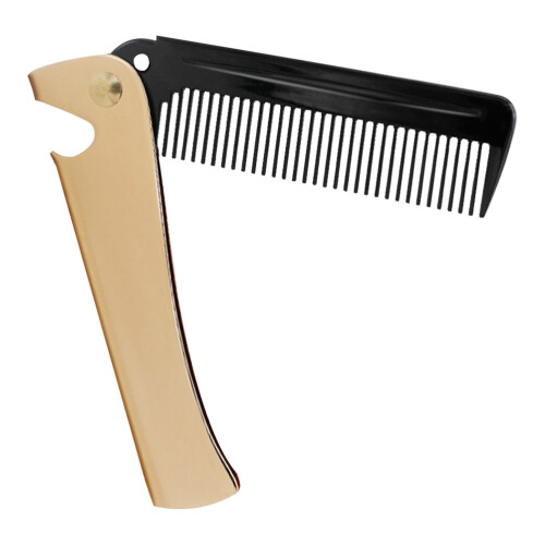 2Pcs Golden Men Comb Beard Comb Hairdressing Accessories Soft Massage 1