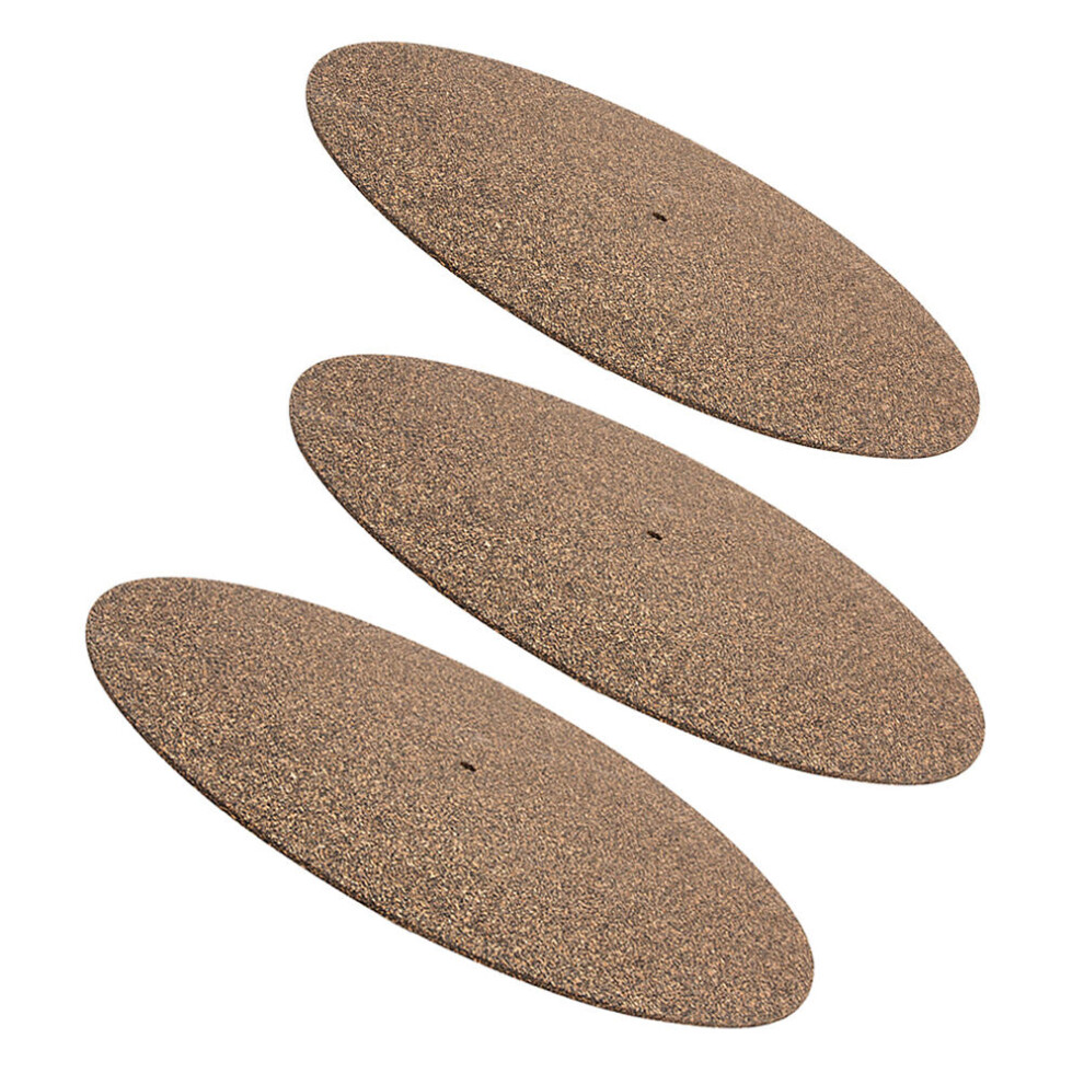 6Pcs Cork Turntable Slipmats Shock Absorbing Vinyl Record Mats Brown 3403905454072