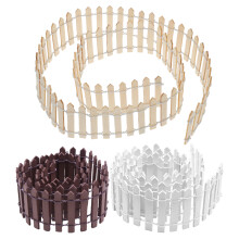 15Pcs Easy Install Miniature Wooden Picket Fence for Dollhouse Gardens