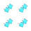 8Pcs Compact Blue ABS Folding Music Sheet and Book Holder for Kids 4