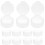 40Pcs White Round PP Plastic Storage Boxes with Transparent Cover 1