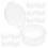 40Pcs White Round PP Plastic Storage Boxes with Transparent Cover 2