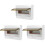 3Pcs ABS Breaker Box White Weatherproof Outdoor Electrical Panel Cover 4