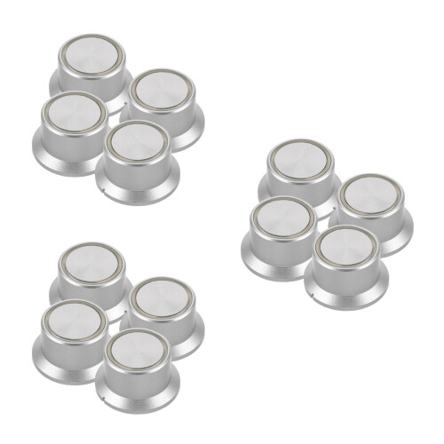 12Pcs Silver Mixer Speed Control Knobs Plastic for Home Audio Devices 2