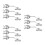 9Pcs Sturdy Silver Trumpet Marching Lyre Clip for Band Performance 5