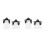 4Pcs ABS Shooting Glasses Blinder Patch White Adjustable Occluder Clip 4