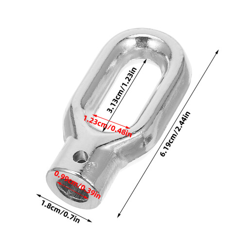 4Pcs Silver Aluminum Alloy Awning Ring Hooks Outdoor Shade Hardware 1