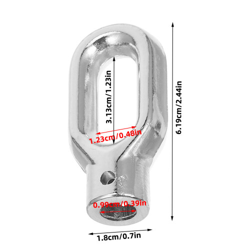 4Pcs Silver Aluminum Alloy Awning Ring Hooks Outdoor Shade Hardware 2