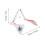 2Pcs Adjustable White ABS Violin Floor Stand Portable Folding Rack 8