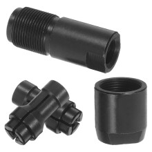 2Pcs Black Alloy Steel Straight Grinder Adapter Kit for Angle Grinders