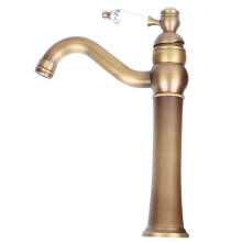 2Pcs Kitchen Faucet Brass Gold Antique Style Single Handle Mixer Tap