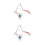 2Pcs Adjustable White ABS Violin Floor Stand Portable Folding Rack 4