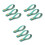 9Pcs Green Guitar Strap Holder Neck Strap for Acoustic Ukulele 9
