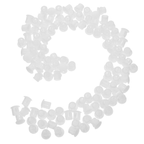 400Pcs White Plastic Hole Plug Caps Durable Door Shelf Cabinet Covers 2