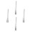 4Pcs Adjustable Silver Curtain Hanger Brackets with Stable Track Clips 4