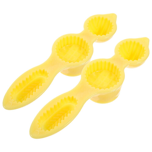 10Pcs Yellow Cookie Press Baking Mold ABS Home Baking Tools 1