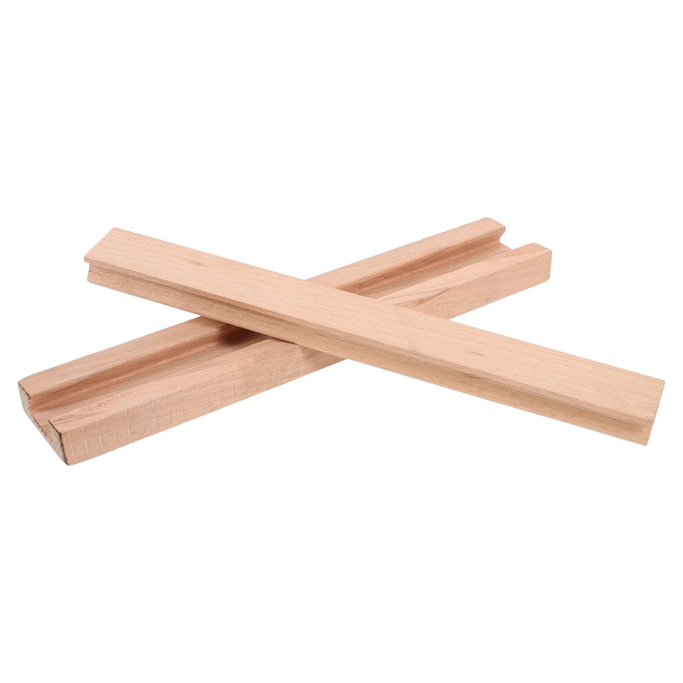 4Pcs Wooden Bottom Mount Drawer Slides Khaki Wood Glides For Dresser 3403905434623