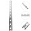 4Pcs Adjustable Silver Curtain Hanger Brackets with Stable Track Clips 11