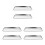 6Pcs Stainless Steel Steaming Tray Silver Rectangular Serving Platter 5