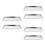 6Pcs Stainless Steel Steaming Tray Silver Rectangular Serving Platter 9