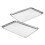 6Pcs Stainless Steel Steaming Tray Silver Rectangular Serving Platter 2