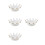 4Pcs Stylish White Ceramic Nail Art Cup for Professional Use 9