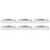 6Pcs Stainless Steel Steaming Tray Silver Rectangular Serving Platter 7