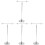 4Pcs Silver T-Shaped Adjustable Poster Display Stand for Wedding Signs 4