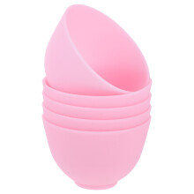 25Pcs Durable Pink Silicone Bowl Set for DIY Facial Mask Mixing