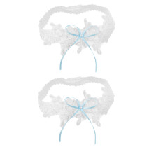 5Pairs Bridal Garter White Lace for Women Wedding Stretchy Leg Garter
