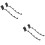 4Pcs Iron Flute Holders Black Hanging Racks for Flute 8