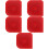 5Pcs Red Plastic Pan Tool Kitchen Pot Cleaning 8