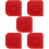 5Pcs Red Plastic Pan Tool Kitchen Pot Cleaning 9