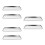 6Pcs Stainless Steel Steaming Tray Silver Rectangular Serving Platter 6