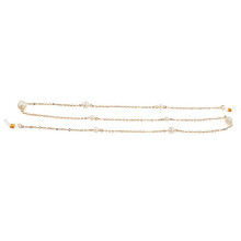 2Pcs Metal Eyeglasses Chain Golden Color Anti-Slip Glasses Holder Rope
